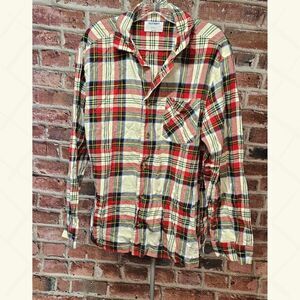 Men's OLD NAVY Flannel Pajama‎ Button Down Shirt Large
